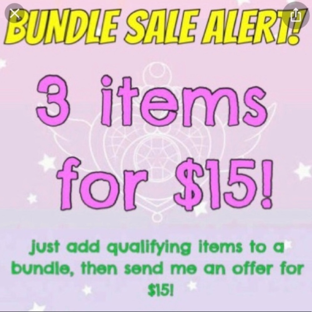 Look for ✨3 for $15✨ on items. 2 for 15 also available on select items!